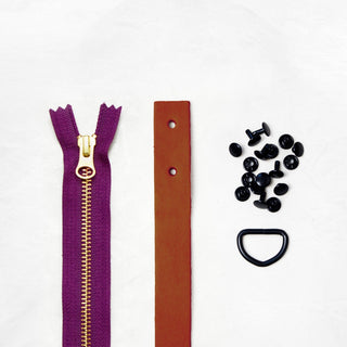 Oberlin Tote - Chestnut Leather + Hardware Kit - OBE - LH - CHEST - BLA - PLUM - Leather + Hardware Kit - Klum House