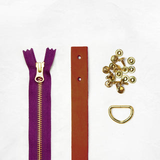 Oberlin Tote - Chestnut Leather + Hardware Kit - OBE - LH - CHEST - BRA - PLUM - Leather + Hardware Kit - Klum House