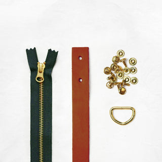 Oberlin Tote - Chestnut Leather + Hardware Kit - OBE - LH - CHEST - BRA - SPRUCE - Leather + Hardware Kit - Klum House