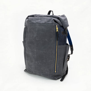 Slabtown Backpack Sample with Felt (Gray + Navy) - SAMPLE - SLAB - GRAY - NAVY - 9 - 10 - Sample Bag - Klum House