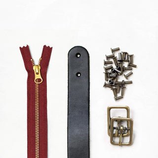 Slabtown - Black Leather + Hardware Kit - SLAB - LH - BLA - AB - RUST - Leather + Hardware Kit - Klum House