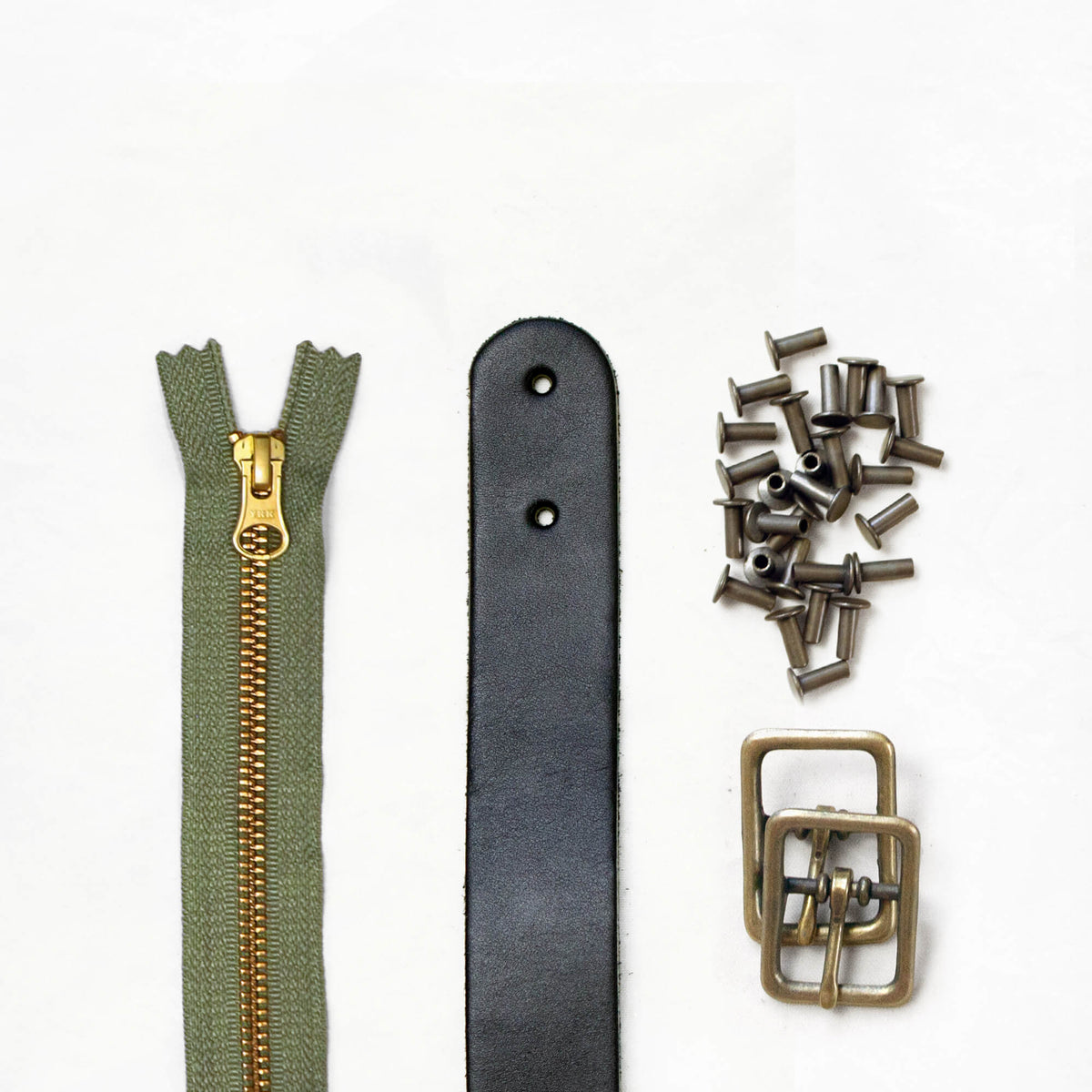 Slabtown - Black Leather + Hardware Kit - SLAB - LH - BLA - AB - SAGE - Leather + Hardware Kit - Klum House