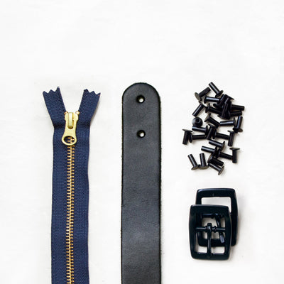 Slabtown - Black Leather + Hardware Kit - SLAB - LH - BLA - BLA - NAVY - Leather + Hardware Kit - Klum House