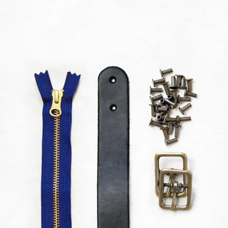 Slabtown - Black Leather + Hardware Kit - SLAB - LH - BLA - BRA - COB - Leather + Hardware Kit - Klum House