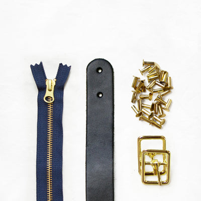 Slabtown - Black Leather + Hardware Kit - SLAB - LH - BLA - BRA - NAVY - Leather + Hardware Kit - Klum House