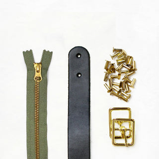 Slabtown - Black Leather + Hardware Kit - SLAB - LH - BLA - BRA - SAGE - Leather + Hardware Kit - Klum House