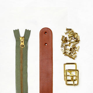 Slabtown - Chestnut Leather + Hardware Kit - SLAB - LH - CHEST - BRA - SAGE - Leather + Hardware Kit - Klum House