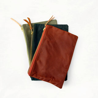 Waxed Canvas Zipper Pouch Kits - Grab Bag! - WC - POUCH - GRAB - Quick Makes - Klum House