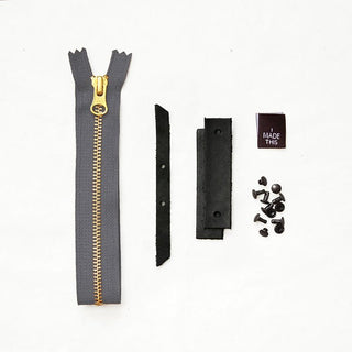 Woodland - Black Leather + Hardware Kit - WOOD - LH - BLA - BLA - BRA - Leather + Hardware Kit - Klum House