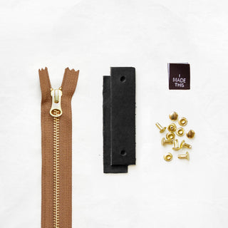 Woodland - Black Leather + Hardware Kit - WOOD - LH - BLA - FT - BRA - Leather + Hardware Kit - Klum House