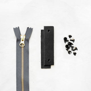 Woodland - Black Leather + Hardware Kit - WOOD - LH - BLA - GRAY - BLA - Leather + Hardware Kit - Klum House