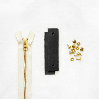 Woodland - Black Leather + Hardware Kit - WOOD - LH - BLA - NAT - BRA - Leather + Hardware Kit - Klum House