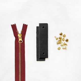 Woodland - Black Leather + Hardware Kit - WOOD - LH - BLA - RUST - BRA - Leather + Hardware Kit - Klum House