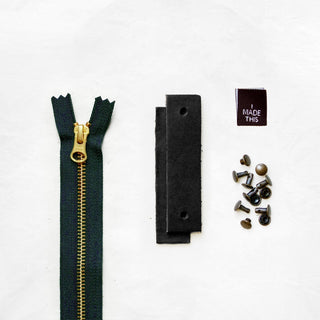 Woodland - Black Leather + Hardware Kit - WOOD - LH - BLA - SPRUCE - AB - Leather + Hardware Kit - Klum House