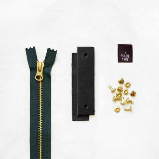 Woodland - Black Leather + Hardware Kit - WOOD - LH - BLA - SPRUCE - BRA - Leather + Hardware Kit - Klum House