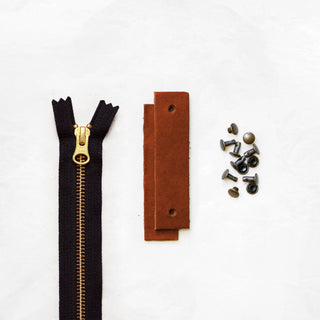 Woodland - Chestnut Leather + Hardware Kit - WOOD - LH - CHEST - BLA - AB - Leather + Hardware Kit - Klum House