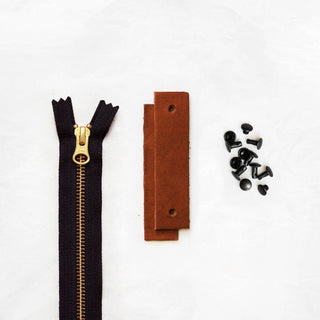 Woodland - Chestnut Leather + Hardware Kit - WOOD - LH - CHEST - BLA - BLA - Leather + Hardware Kit - Klum House