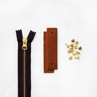 Woodland - Chestnut Leather + Hardware Kit - WOOD - LH - CHEST - BLA - BRA - Leather + Hardware Kit - Klum House