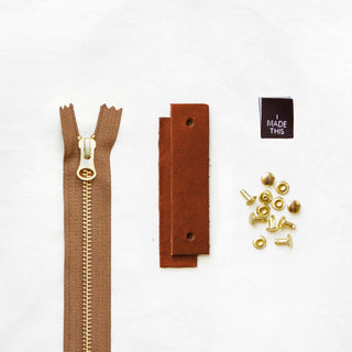 Woodland - Chestnut Leather + Hardware Kit - WOOD - LH - CHEST - FT - BRA - Leather + Hardware Kit - Klum House