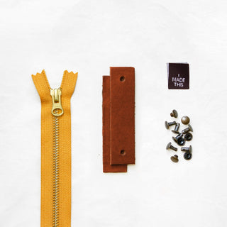 Woodland - Chestnut Leather + Hardware Kit - WOOD - LH - CHEST - MUST - AB - Leather + Hardware Kit - Klum House