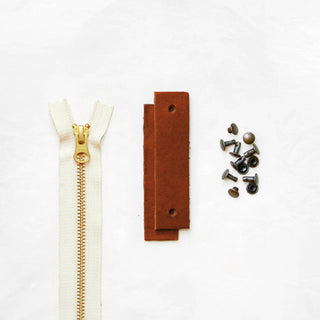 Woodland - Chestnut Leather + Hardware Kit - WOOD - LH - CHEST - NAT - AB - Leather + Hardware Kit - Klum House