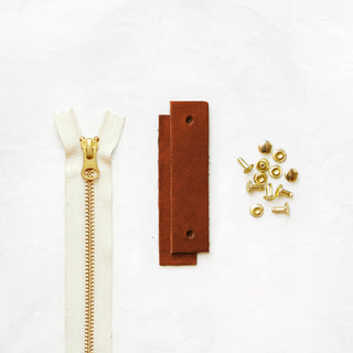 Woodland - Chestnut Leather + Hardware Kit - WOOD - LH - CHEST - NAT - BRA - Leather + Hardware Kit - Klum House