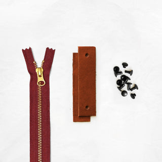 Woodland - Chestnut Leather + Hardware Kit - WOOD - LH - CHEST - RUST - BLA - Leather + Hardware Kit - Klum House