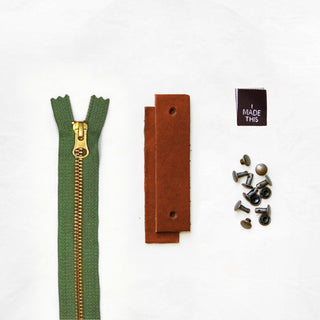 Woodland - Chestnut Leather + Hardware Kit - WOOD - LH - CHEST - SPRING - AB - Leather + Hardware Kit - Klum House