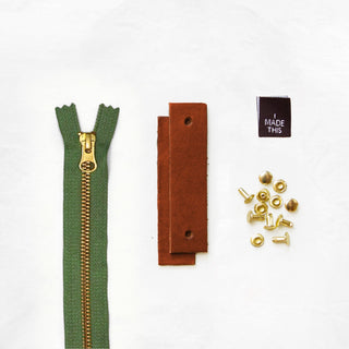 Woodland - Chestnut Leather + Hardware Kit - WOOD - LH - CHEST - SPRING - BRA - Leather + Hardware Kit - Klum House