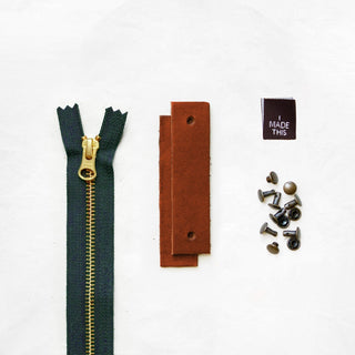 Woodland - Chestnut Leather + Hardware Kit - WOOD - LH - CHEST - SPRUCE - AB - Leather + Hardware Kit - Klum House