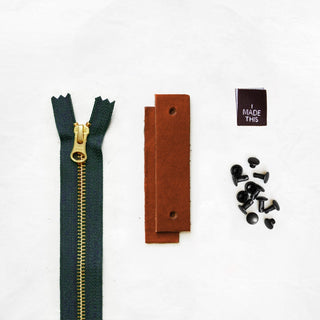 Woodland - Chestnut Leather + Hardware Kit - WOOD - LH - CHEST - SPRUCE - BLA - Leather + Hardware Kit - Klum House