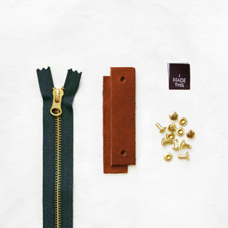 Woodland - Chestnut Leather + Hardware Kit - WOOD - LH - CHEST - SPRUCE - BRA - Leather + Hardware Kit - Klum House