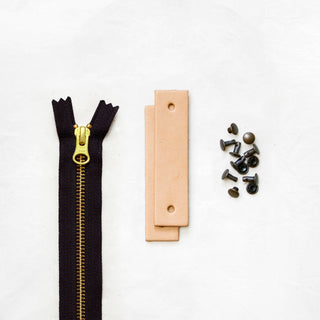 Woodland - Tan Leather + Hardware Kit - WOOD - LH - TAN - BLA - AB - Leather + Hardware Kit - Klum House