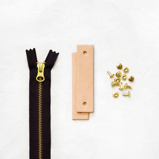 Woodland - Tan Leather + Hardware Kit - WOOD - LH - TAN - BLA - BRA - Leather + Hardware Kit - Klum House