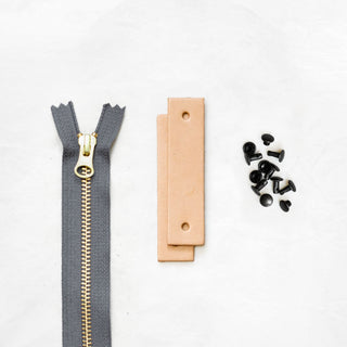 Woodland - Tan Leather + Hardware Kit - WOOD - LH - TAN - GRAY - BLA - Leather + Hardware Kit - Klum House