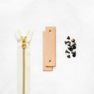 Woodland - Tan Leather + Hardware Kit - WOOD - LH - TAN - NAT - AB - Leather + Hardware Kit - Klum House