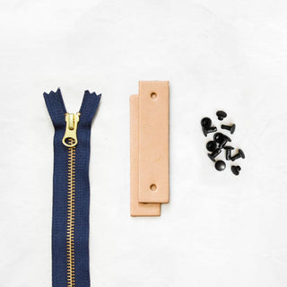 Woodland - Tan Leather + Hardware Kit - WOOD - LH - TAN - NAVY - BLA - Leather + Hardware Kit - Klum House