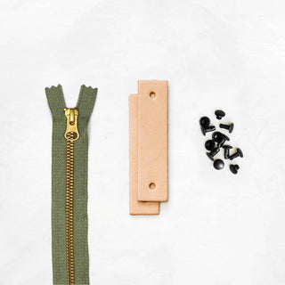 Woodland - Tan Leather + Hardware Kit - WOOD - LH - TAN - SAGE - BLA - Leather + Hardware Kit - Klum House