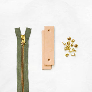 Woodland - Tan Leather + Hardware Kit - WOOD - LH - TAN - SAGE - BRA - Leather + Hardware Kit - Klum House