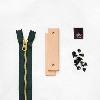 Woodland - Tan Leather + Hardware Kit - WOOD - LH - TAN - SPRUCE - BLA - Leather + Hardware Kit - Klum House