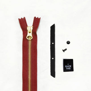 Zipper Pouch - Black Leather + Hardware Kit - ZIPPO - LH - BLA - BLA - RUST - Leather + Hardware Kit - Klum House