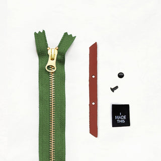 Zipper Pouch - Chestnut Leather + Hardware Kit - ZIPPO - LH - CHEST - BLA - SPRING - Leather + Hardware Kit - Klum House