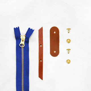 Chestnut + Brass + Cobalt