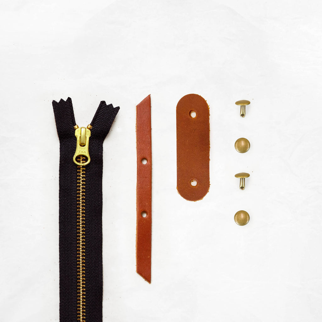 Oberlin - Chestnut Zipper Closure Kit | Klum House Bag Making