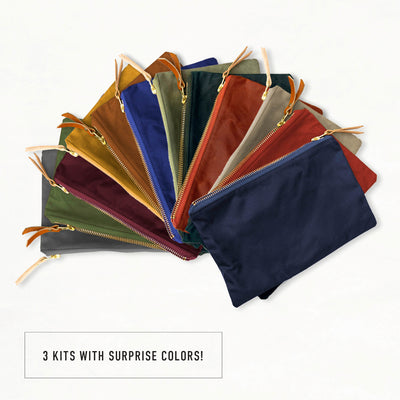Waxed Canvas Zipper Pouch Kits - Grab Bag!