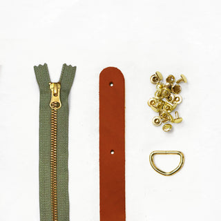 Chestnut + Brass + Sage